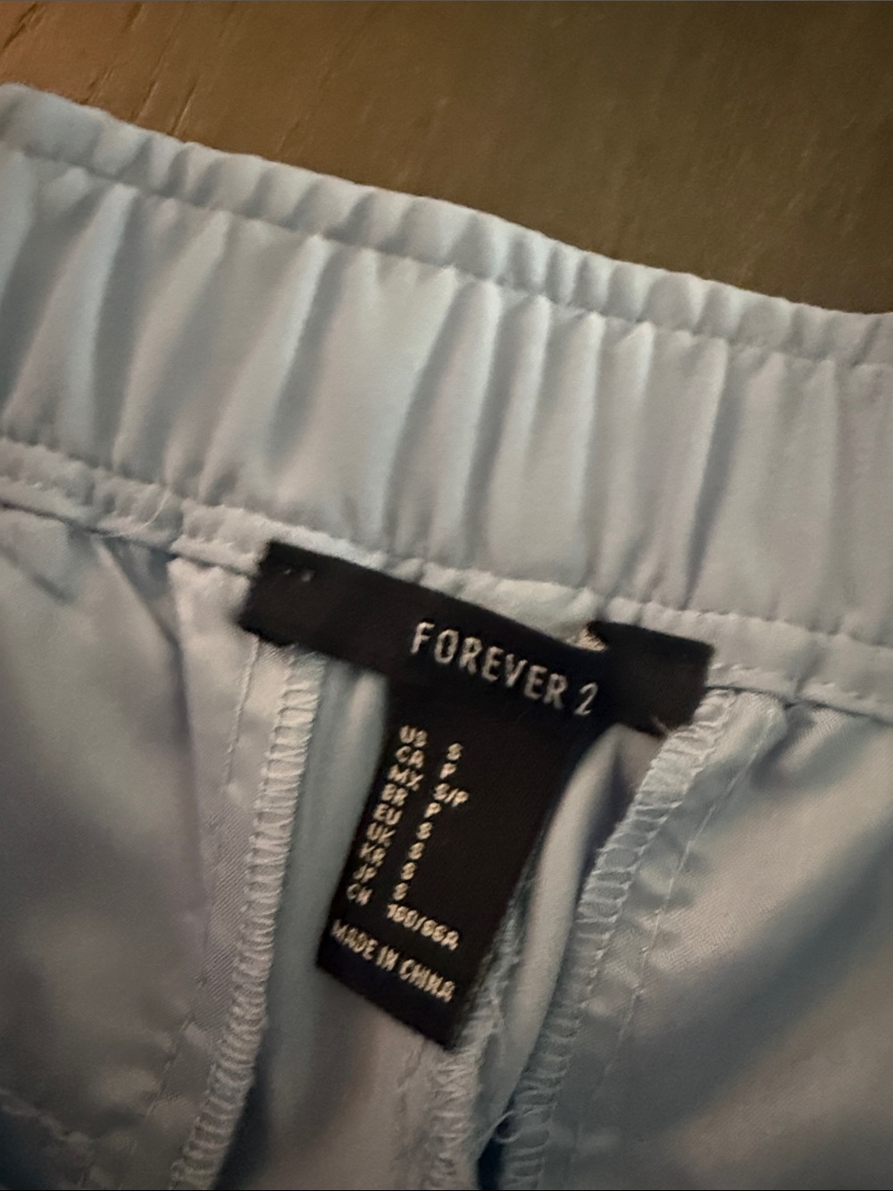 Light Blue Drawstring Pants - Picture 2 of 2